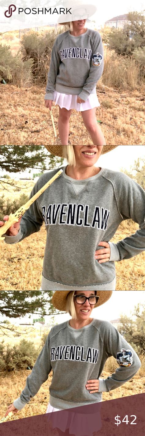 Harry Potter Ravenclaw House Varsity Sweater Sweatshirt With Crest