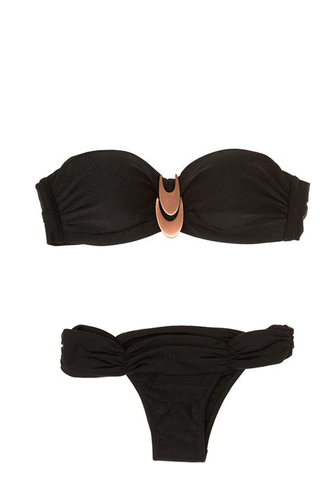 Larissa Minatto Bandeau Bikini Amazone Black