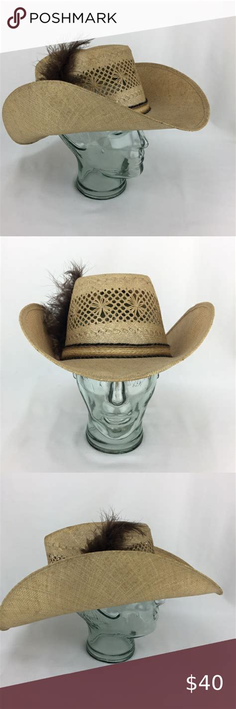 Stetson Roadrunner Straw Western Cowboy Hat 7 14 Vintage Stetson