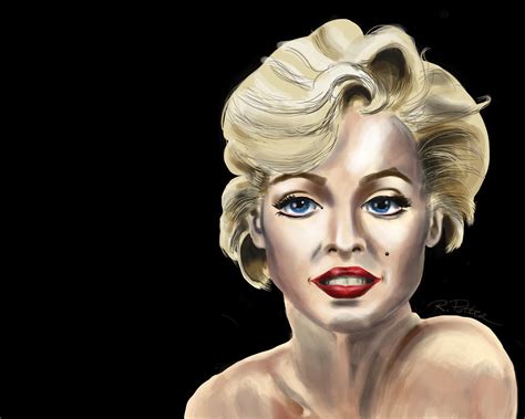 Marilyn Monroe Nude Shoulder Landscape Digital Art By Rich Potter