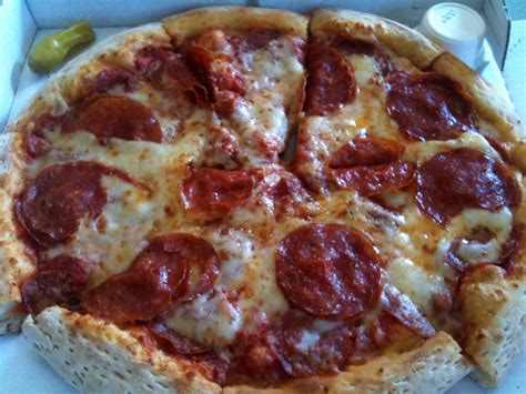 Large Double Layered Premium Pepperoni Pizza Papa John S M Flickr