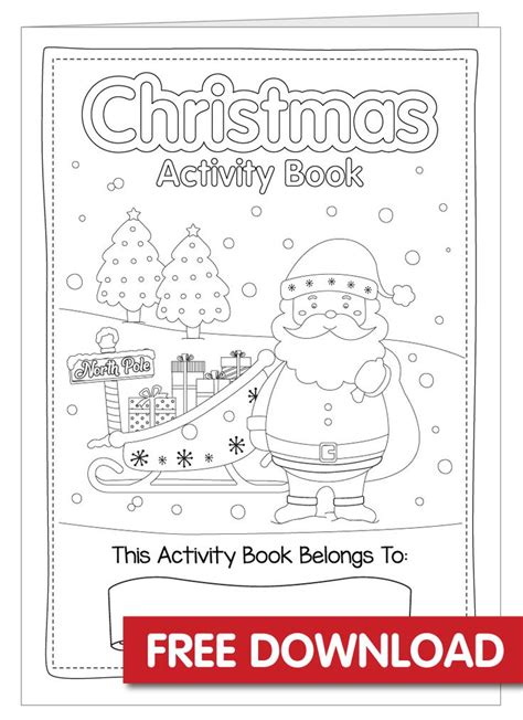 christmas activity book printable christmas