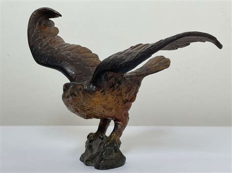 Circa Antique Austrian Cold Painted Bronze Osprey Bird Sculpture