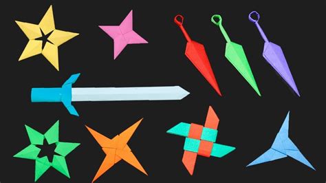 Top 08 Easy Origami Ninja Star.Sword.Knife - How to make