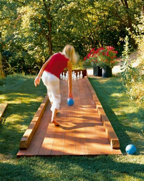 Build An Outdoor Bowling Alley Backyard Outdoor Bowling Backyard Play