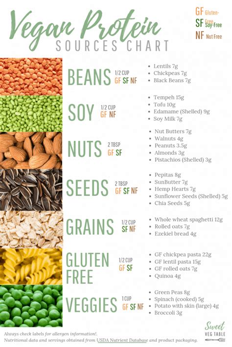 Plant Based Protein Chart