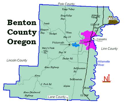 Map Of Benton County