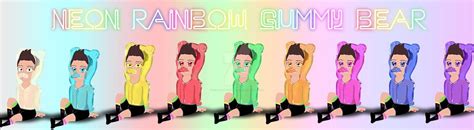 Neon Rainbow Gummy Bear Chibi Banner By Neonrainbowgummybear On Deviantart
