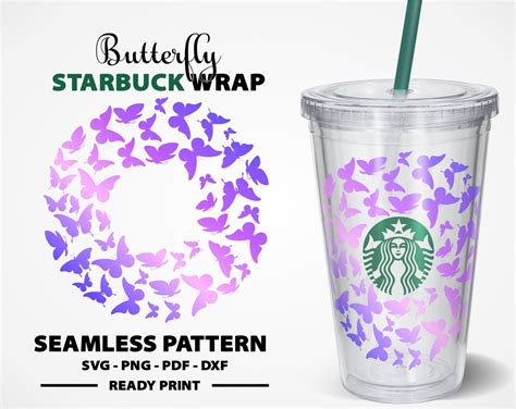 Butterfly Starbucks Cup Svg Starbucks Cold Cup SVG for Cricut - Etsy