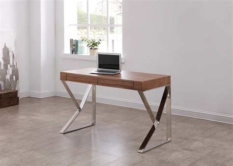 Featuring metal legs and two drawers for storage, this desk suits every home! Modern High Gloss White Desk NJ 712 | Desks