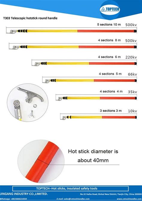 35 Telescopic Triangle Hotstick Link Stick Fiberglass Telescopic Frp