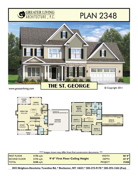 Plan 2348 The St George House Plans Two Story House Plans 2