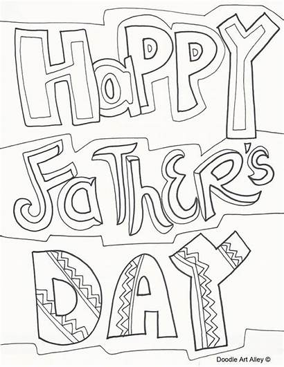 Doodle Fathers Coloring Alley Father Happy Printable