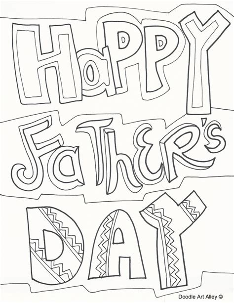 The one thing we do for dad every year is make him cards. Fathers Day Coloring Pages - Doodle Art Alley