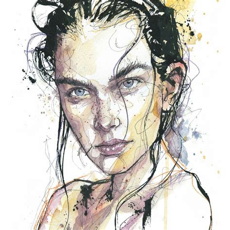 Pin By Folie Douce On Art Watercolor Peoples 2 Watercolor Portraits