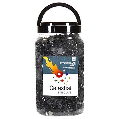 High Luster 1 2 Reflective Tempered Fire Glass In Interstellar Gray 10 Pound Jar By