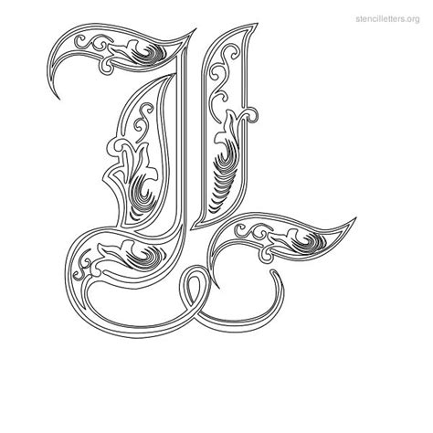 Letter L Free Printable Coloring Pages Letter Stencils 7ee