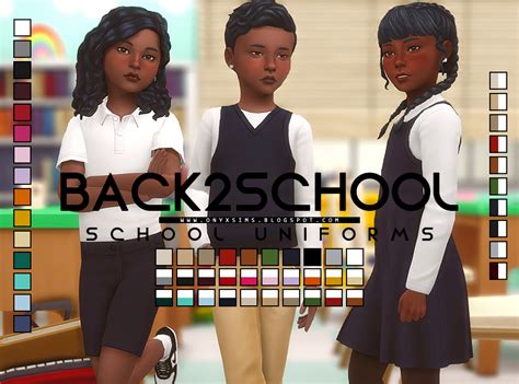 Back 2 School Collection Onyx Sims