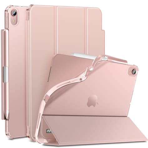Ipad Air 4 Case With Frosted Translucent Back Andpencil Holder