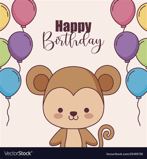 Happy Birthday Cute Monkey