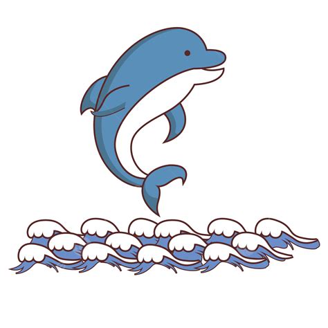 Gambar Kartun Lumba Lumba Biru Melompat Dari Laut Kartun Lumba Lumba