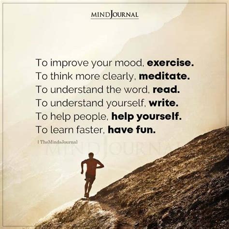 To Improve Your Mood Exercise Inspirational Quotes