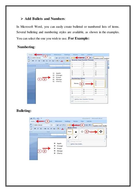 Microsoft Word Features