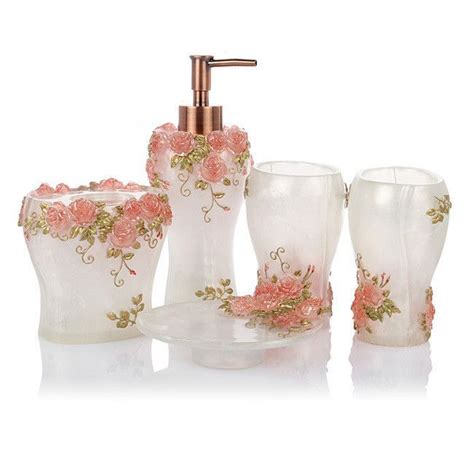 Luxury Bathroom Accessories Set Free Shipping 5 Pieces With Carving
