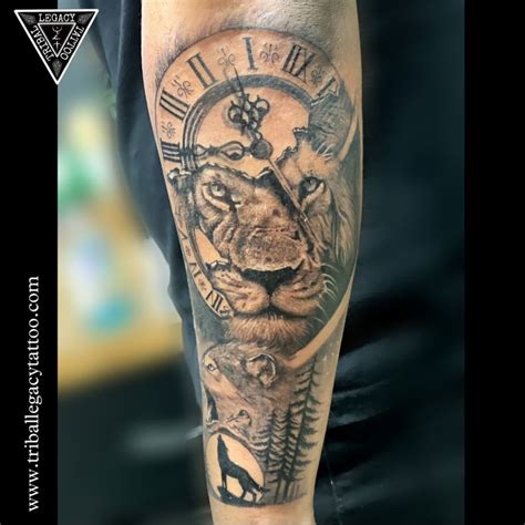 Lion And Wolf Realism Tattoo Legacy Tattoo Realism Tattoo Tattoos