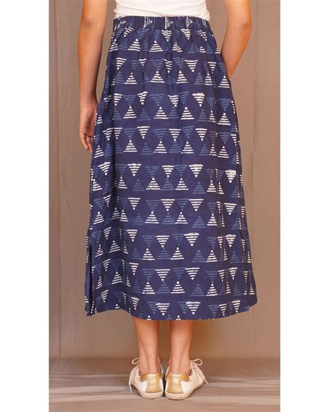 Geometry Kantha Indigo Skirt By Bebaak The Secret Label