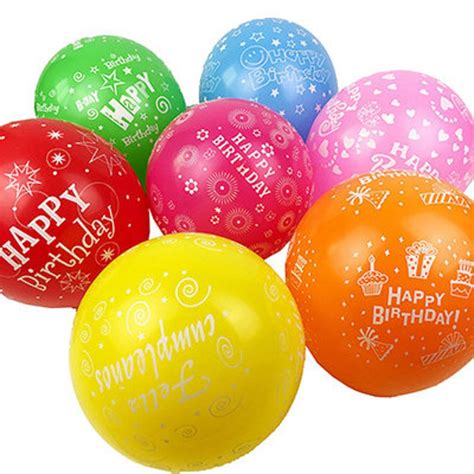 Buy Pestary 100 Pcs 12 Latex Happy Birthday Balloons Printed Rainbow Candy Birthday Party