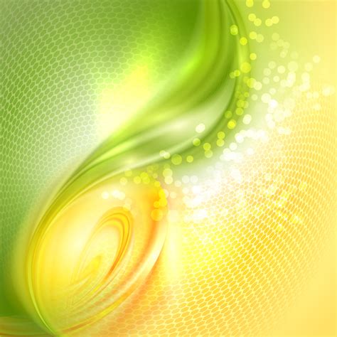 Abstract Green And Yellow Waving Background Free Download
