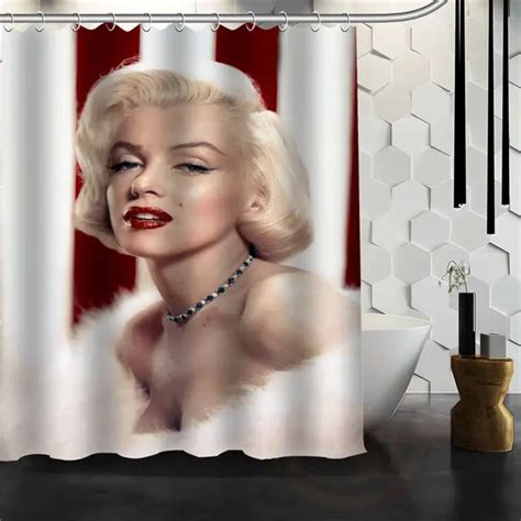 Custom Shower Curtain Marilyn Monroe Bath Curtain Waterproof Polyester Fabric Shower Curtain For