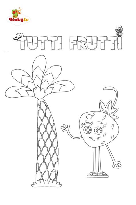 Tutti Frutti Colouring Page Tutti Frutti Coloring Pages Color