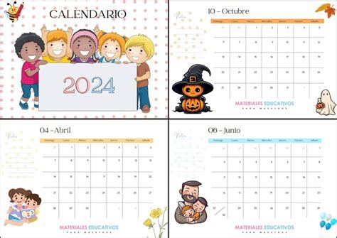 Calendario En Pdf Materiales Educativos Para Maestros