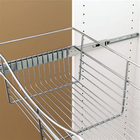 Sliding wire basket organizers allow air circulation and provide sturdy storage. 14 Inch Deep Closet or Kitchen Cabinet Heavy-Gauge Wire ...