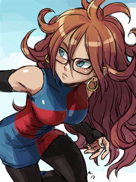 Android 21 By Kinuko Lead Director Of Skullgirls Dragon Ball Fighterz Know Your Meme
