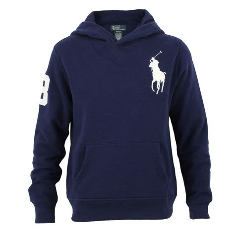 Polo Ralph Lauren Big Pony Fleece Pullover Hoodie Navy Medium Stuff