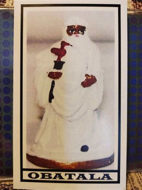 Obatala Orisha Prayer Card With Prayer On Back Etsy