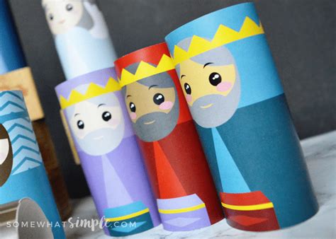 Toilet Paper Roll Nativity Craft Printables Somewhat Simple
