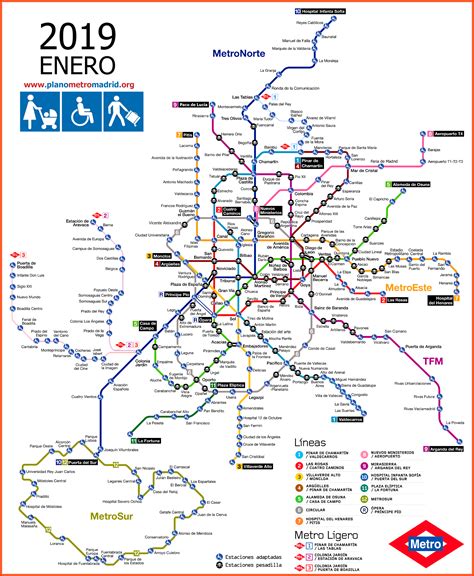 Plano Metro Madrid2019 Alojamientos Turísticos En Madrid