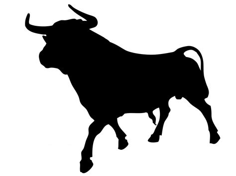 Black Bull Silhouette Illustrations Animal Silhouette Silhouette