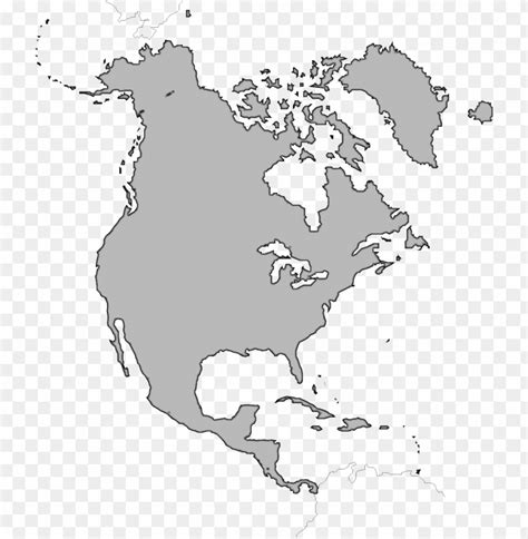 Blank Map Of North America No Borders