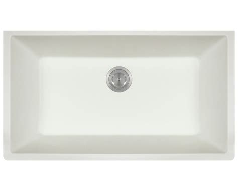 White Single Bowl Undermount Trugranite Sink