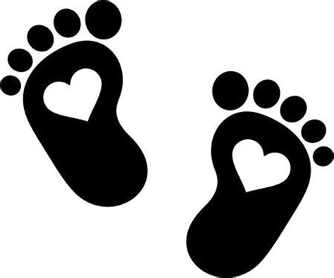 Baby Feet Heart Svg Png  Cricut And Silhouette Newborn Baby