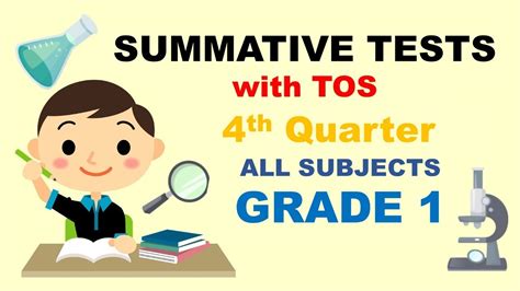 Summative Test Grade Quarter All Subjects With Tos Deped K Vrogue