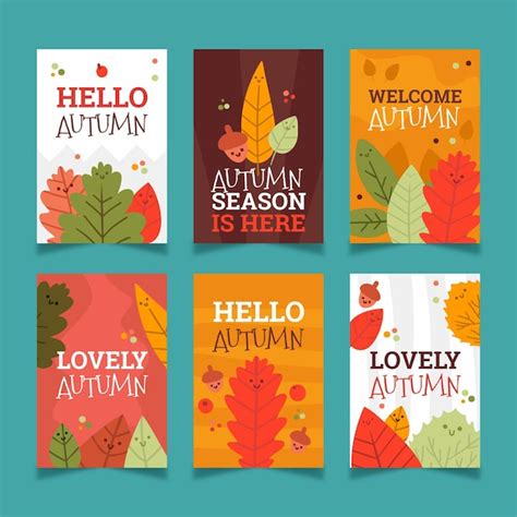 Free Vector Autumn Card Collection