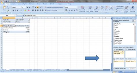 tabela dinâmica Excel Simples