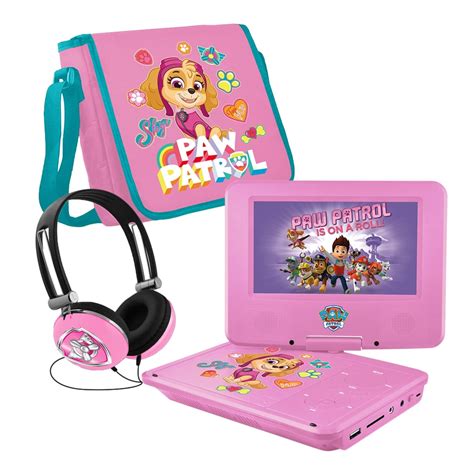 Paw Patrol 7 Portable Dvd Player With Matching Headphones Carrying