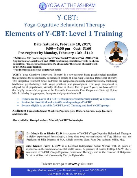 While we do not yet describe the cbt file format and its common uses, we do know which programs are known to open these files, as we receive dozens of suggestions from users like yourself every day about specific file. Elements of Y-CBT: Level 1 Training:Yoga-Cognitive ...
